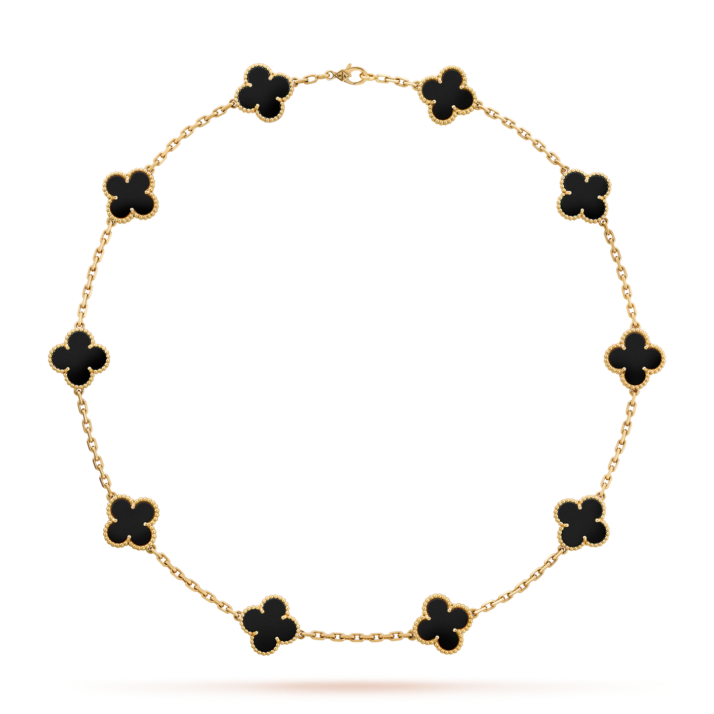 KLEEBLATT HALSKETTE 10 | ONYX
