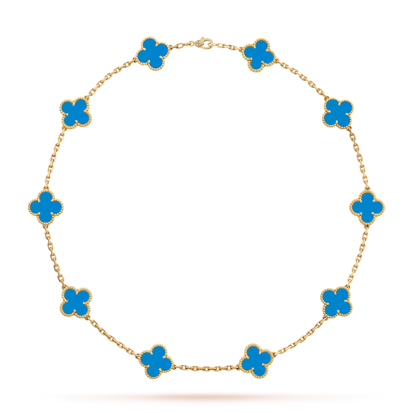 KLEEBLATT HALSKETTE 10 | ROYAL BLAU