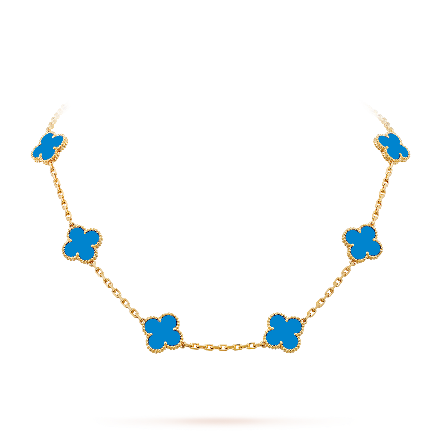 KLEEBLATT HALSKETTE 10 | ROYAL BLAU