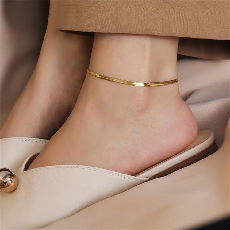 GIA GOLD HERRINGBONE FUSSKETTCHEN