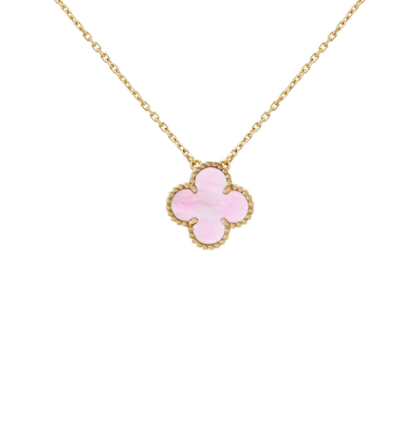 KLEEBLATT HALSKETTE | PINK GOLD
