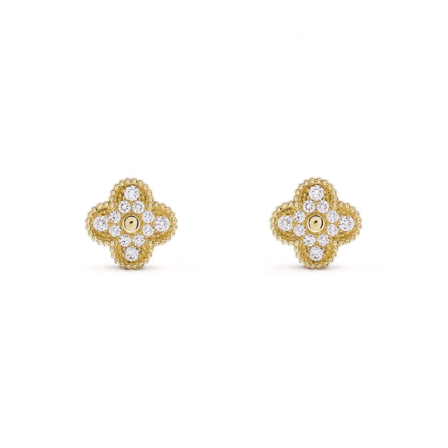 KLEEBLATT DIAMANT OHRRINGE | GOLD
