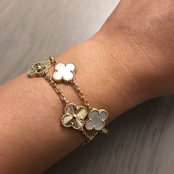 KLEEBLATT DELUXE ARMBAND | GOLD