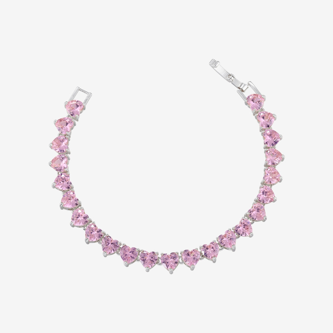 TENNISARMBAND MIT ROSÉ-HERZ
