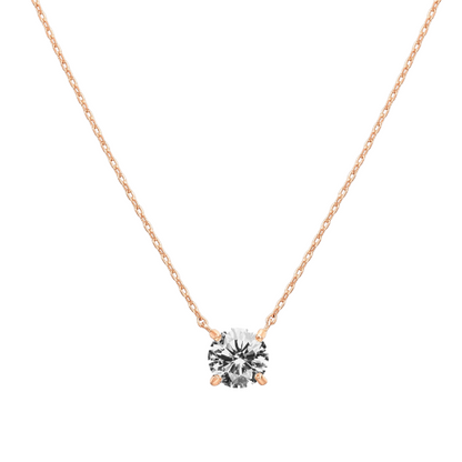 SOLITAIRE HALSKETTE | ROSÉGOLD