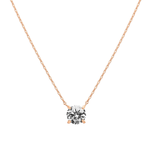 SOLITAIRE HALSKETTE | ROSÉGOLD