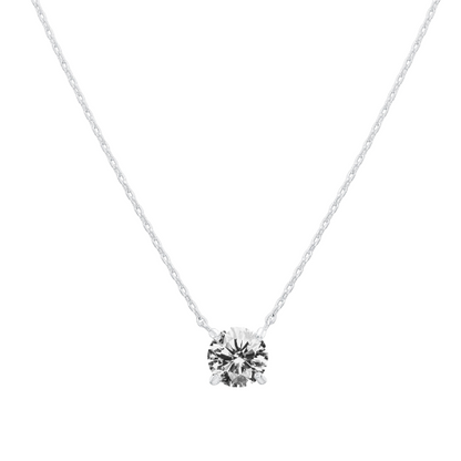 SOLITAIRE HALSKETTE | SILBER