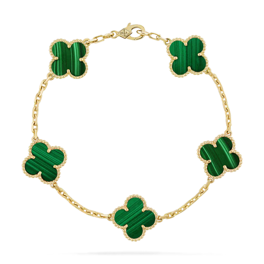 KLEEBLATT ARMBAND | SMARAGD