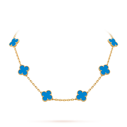 KLEEBLATT HALSKETTE 10 | ROYAL BLAU