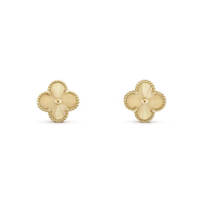 KLEEBLATT OHRRINGE | GOLD