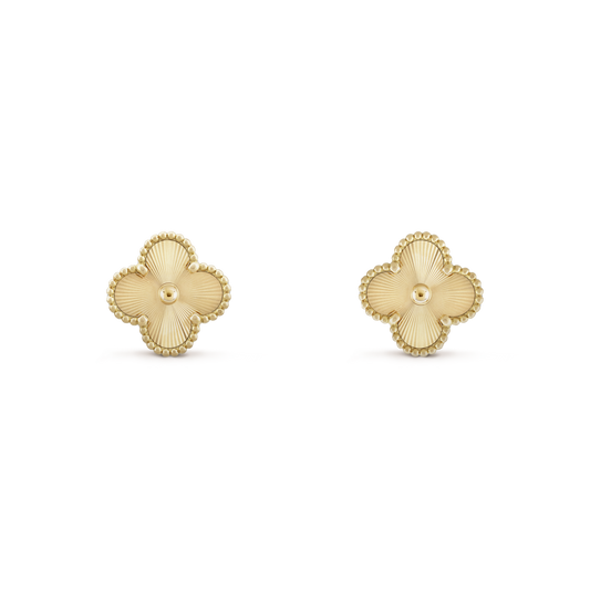 KLEEBLATT OHRRINGE | GOLD