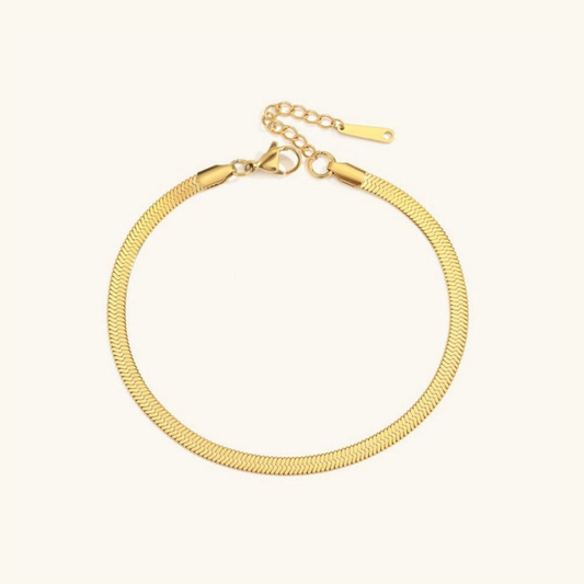 GIA GOLD HERRINGBONE FUSSKETTCHEN