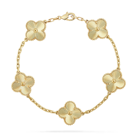 KLEEBLATT ARMBAND | GOLD
