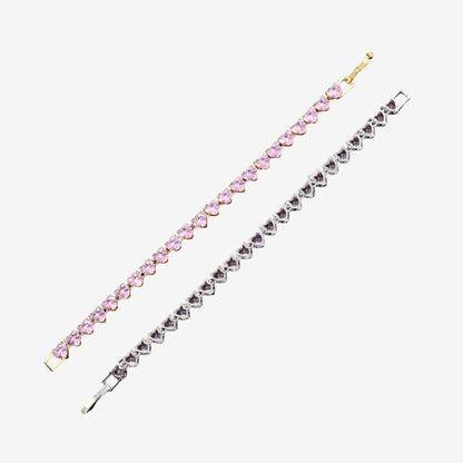 TENNISARMBAND MIT ROSÉ-HERZ