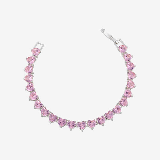 SENCE ARMBAND | ROSÉ QUARTZ SILBER